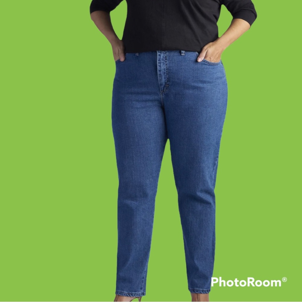 Lee Jeans Women's 30 W, Relaxed Fit Side-Elastic Jeans 30W Plus NWT